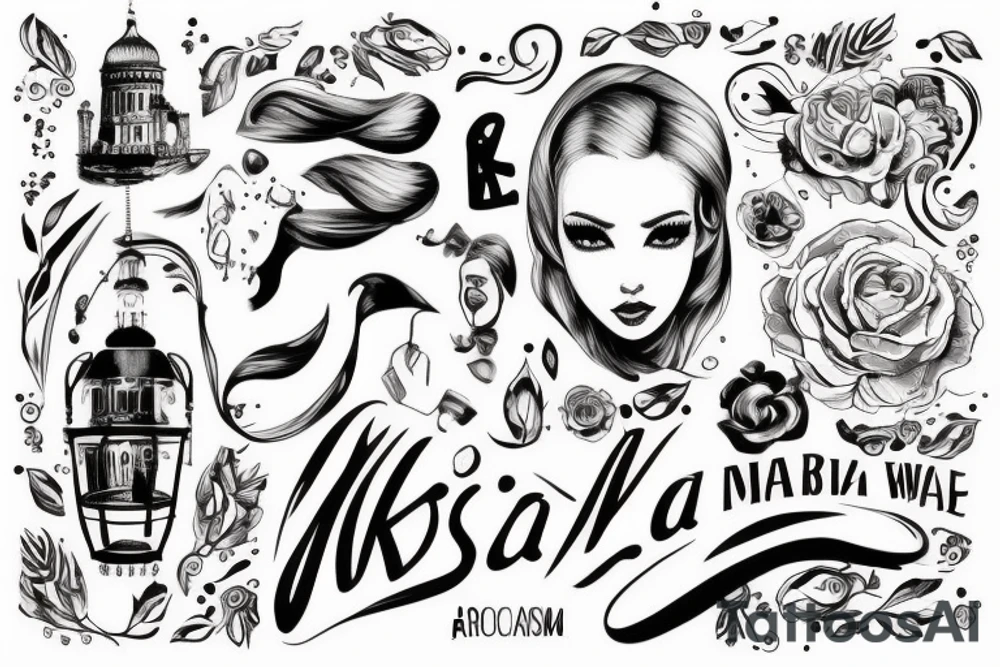 маяк в космосе, к маяку плывет на корабле воин tattoo idea