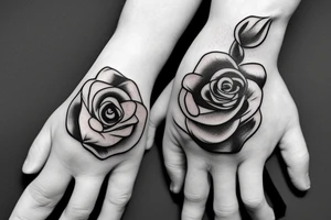 boxing glove with a rose growing out of the hand opening tattoo idea