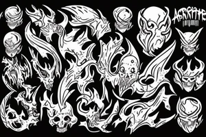 Fight scene between archon and marine tattoo idea