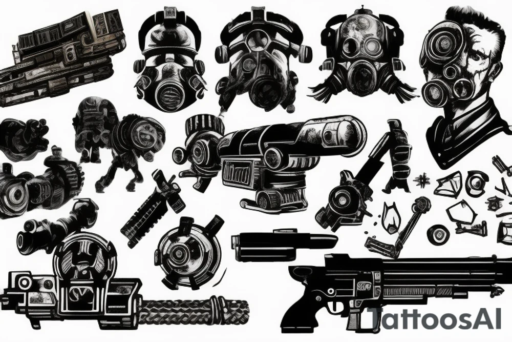 Fallout 3 brotherhood of steel shooting galling laser tattoo idea