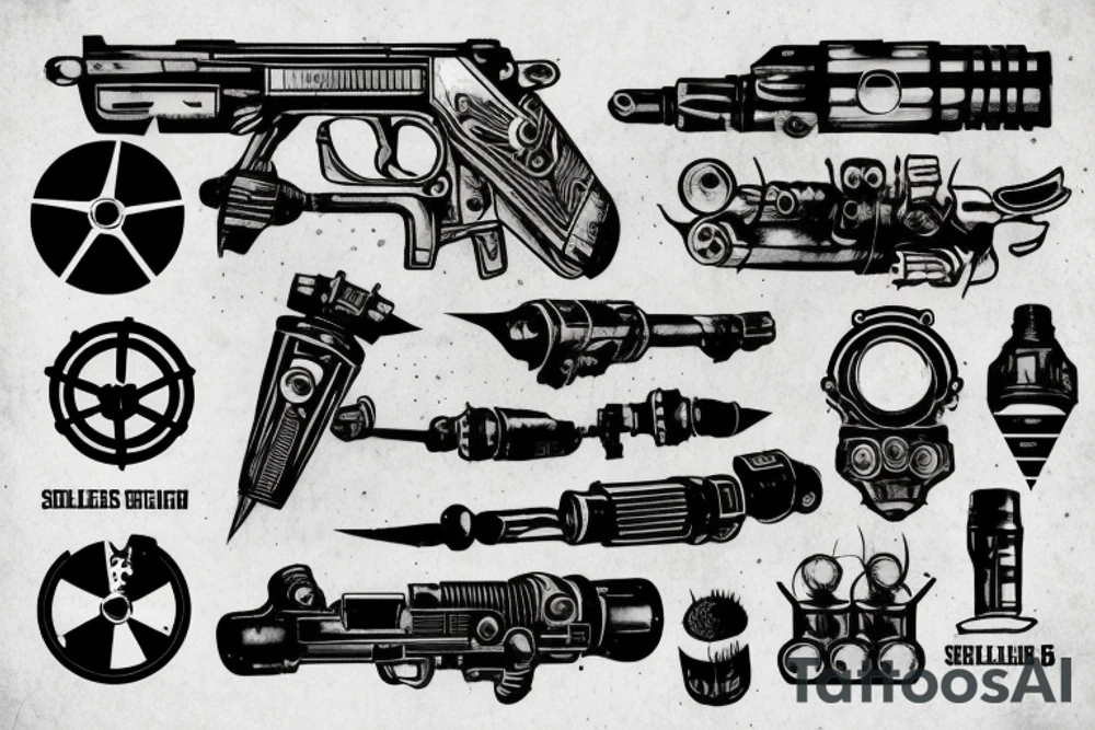 Fallout 3 brotherhood of steel shooting galling laser tattoo idea