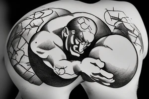 A classic image of Sisyphus would be a tattoo of him pushing the boulder up the hill. tattoo idea