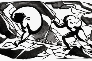 A classic image of Sisyphus would be a tattoo of him pushing the boulder up the hill. tattoo idea