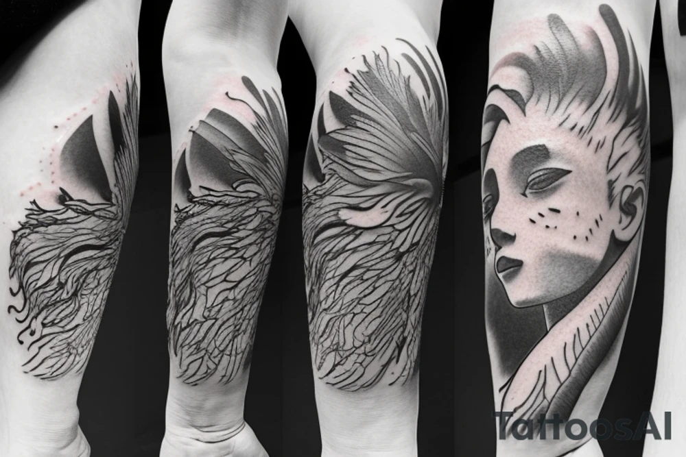 Icarus flying and reaching for the sun tattoo idea
