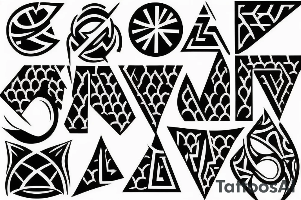 Three letters V tattoo idea
