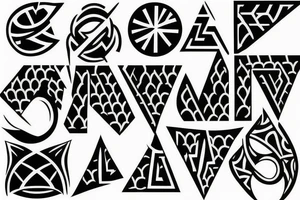 Three letters V tattoo idea