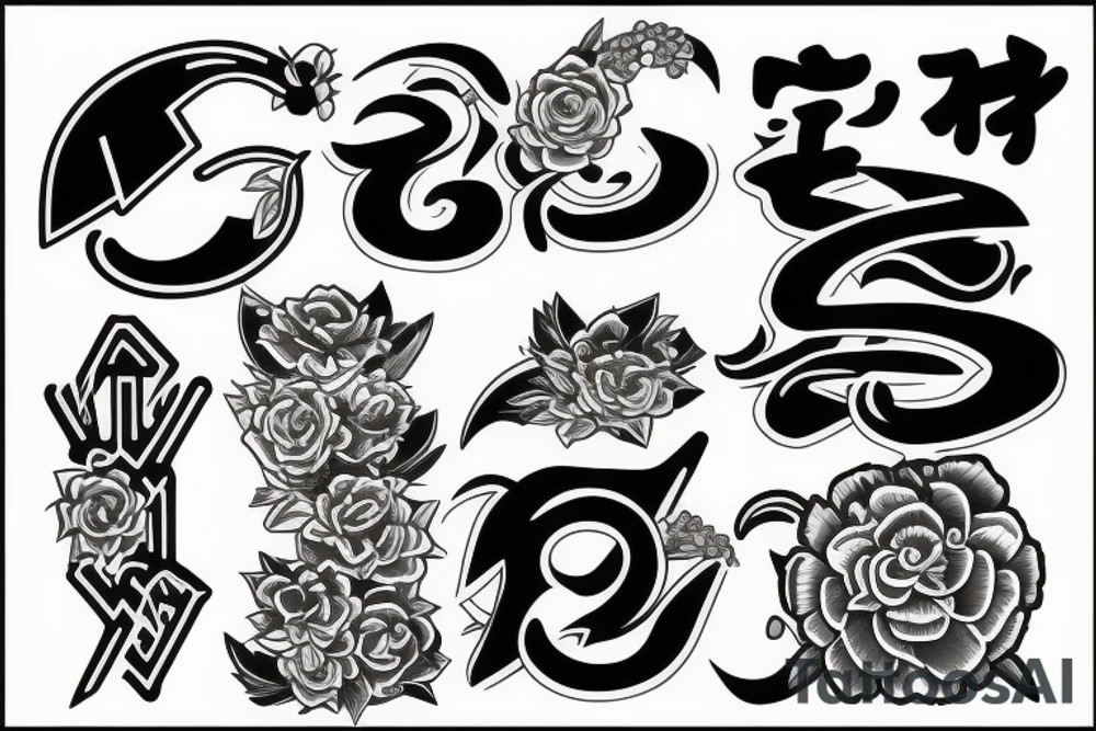 Three letters V tattoo idea
