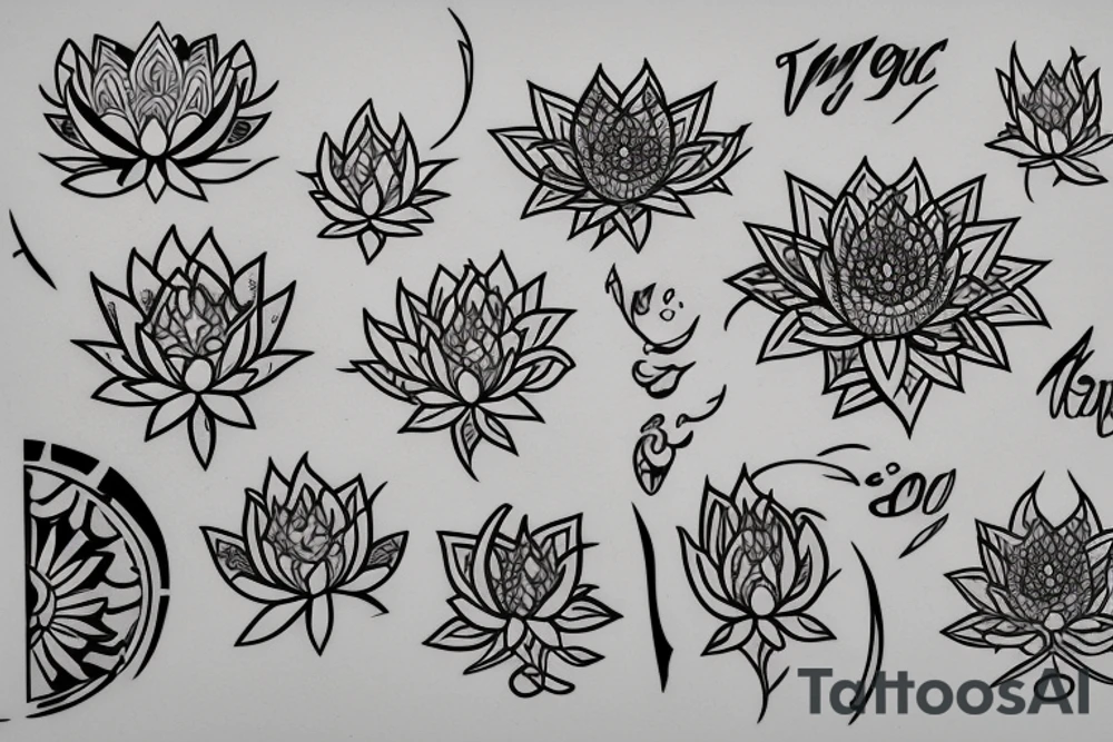 White lotus on a vine tattoo idea