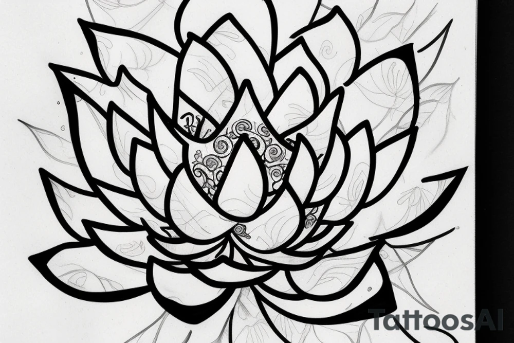 White lotus on a vine tattoo idea