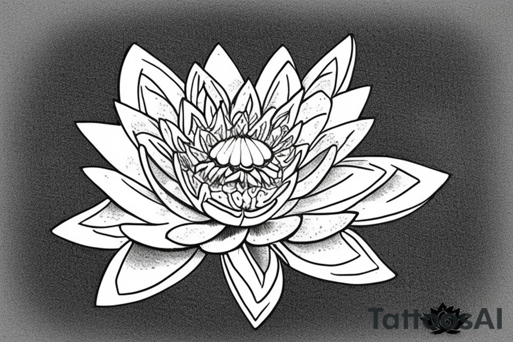 White lotus tile piece on  a vine tattoo idea