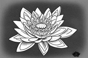 White lotus tile piece on  a vine tattoo idea