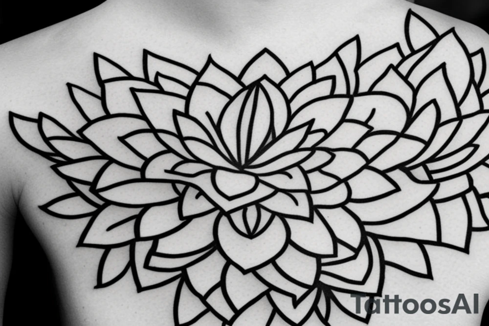 White lotus tile piece on  a vine tattoo idea