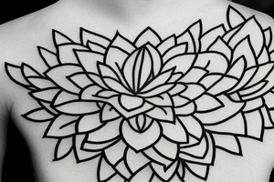 White lotus tile piece on  a vine tattoo idea