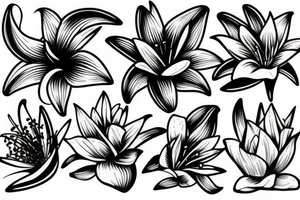 lily flower crack tattoo idea