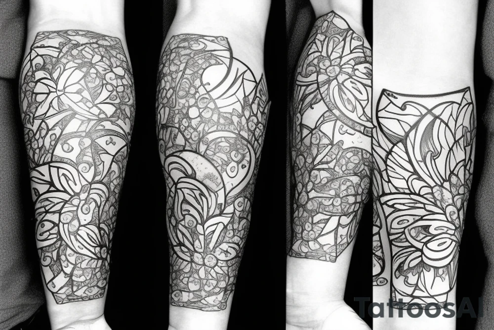 lily flower crack tattoo idea