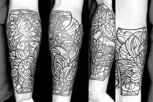 lily flower crack tattoo idea