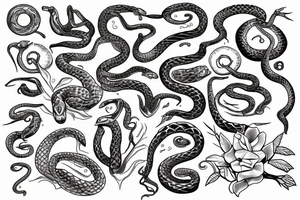 a snake in the shape of a six tattoo idea