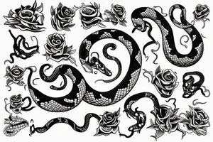 a snake in the shape of a six tattoo idea