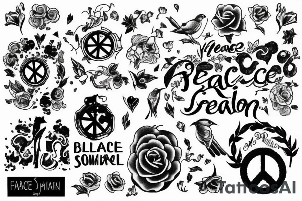 small tattoo, peace, free soul, strong tattoo idea