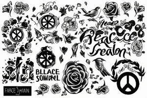 small tattoo, peace, free soul, strong tattoo idea