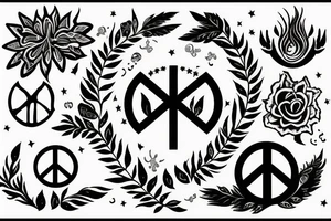 small tattoo, peace, free soul, strong tattoo idea