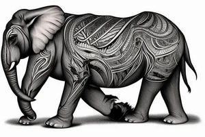 una composicion para la parte superior del brazo de animales de la selva donde no aparezcan ni jirafas, ni elefante ni rinoceronte tattoo idea