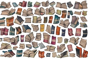 A pile of books tattoo idea