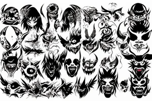 face of a good demon or an angel tattoo idea