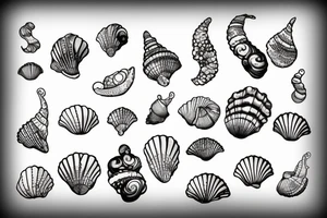 A sea shell with a pearl tattoo idea