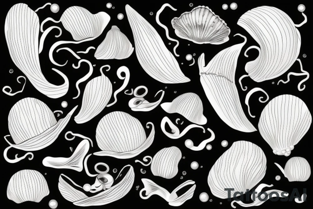 A clam with a pearl tattoo idea