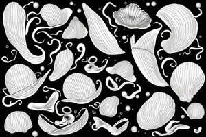 A clam with a pearl tattoo idea