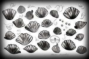A clam with a pearl tattoo idea