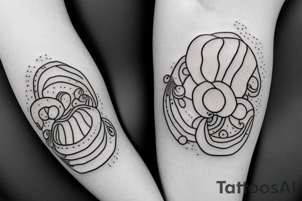 A clam with a pearl tattoo idea