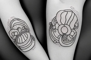 A clam with a pearl tattoo idea
