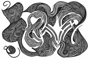 Chandre as a name wrapped around my entire hand and wrist in the form of a figure 8 shape tattoo idea
