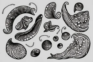 A clam with a pearl tattoo idea