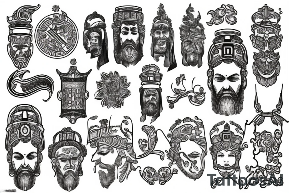 Greek heritage and Vietnamese heritage tattoo idea