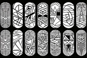 self care icon with geometric lines tattoo idea