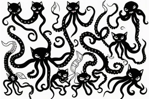 Octopus cat tattoo idea