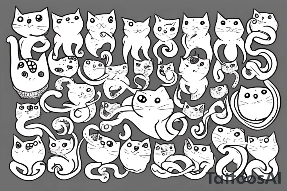 Octopus cat tattoo idea