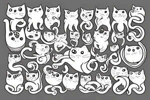 Octopus cat tattoo idea