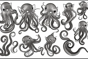 Octopus cat tattoo idea