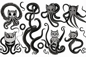 Octopus cat tattoo idea
