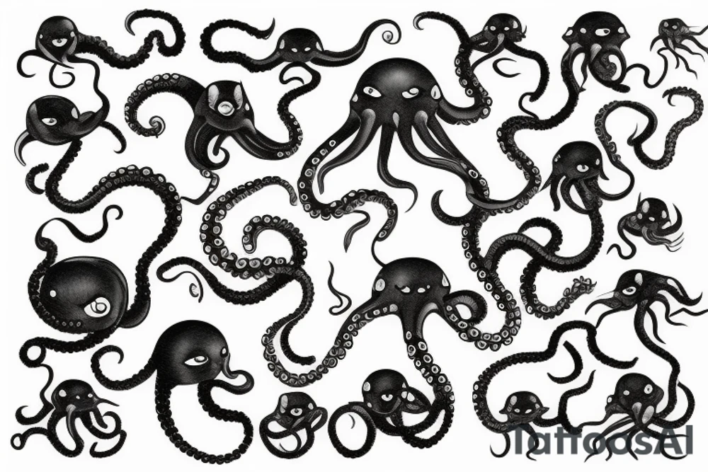 Octopus cat tattoo idea