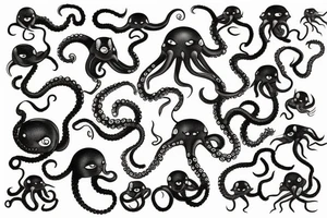 Octopus cat tattoo idea