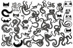 Octopus cat tattoo idea