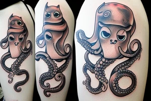 Octopus cat tattoo idea