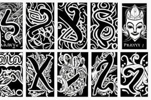 name "pranay" in a unique way ,not used until now tattoo idea