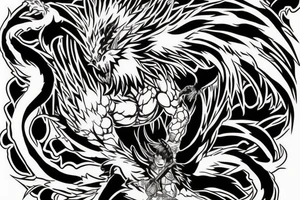 A large dragon like in anime named berserk tattoo idea