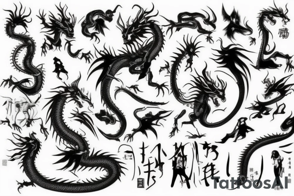 Wise dragon tattoo idea